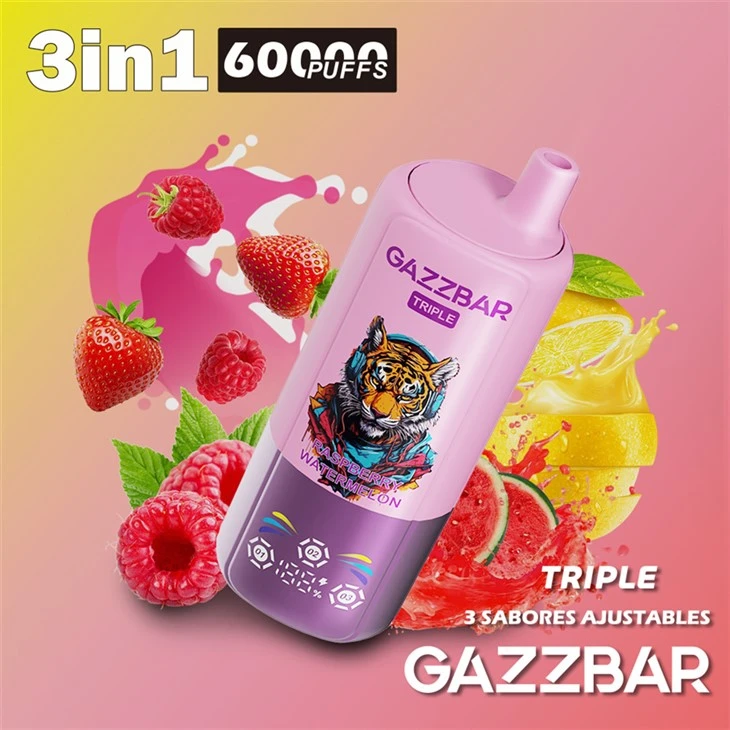 Gazzbar 60k Triple 3 Sabores Ajustable